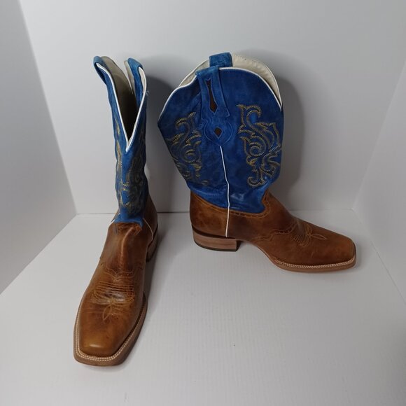 J.B. Dillon Other - Vintage J.B. Dillon Reserve Cowboy Boots Mens 11.5EE Tan/Blue Rodeo Rancher 2004